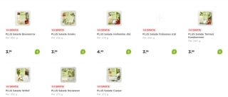 Alle bakken à 240-340 gram PLUS Salade 1+1 GRATIS