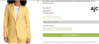 AjC Boyfriend dames blazer voor €8,13 bij Outlet46