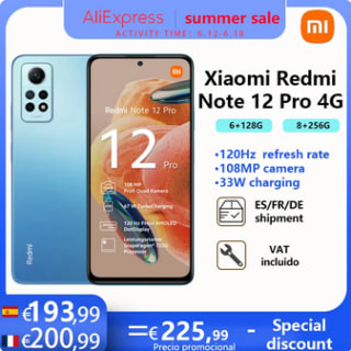Xiaomi Redmi Note 12 Pro 8GB 256Gb 4G NFC Version Global por solo 217,99€