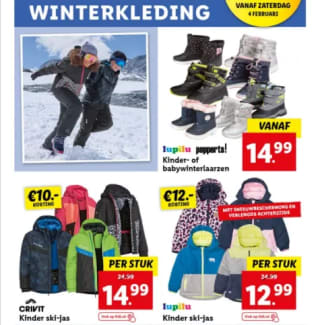 Korting bij Lidl op winterkleding vanaf zaterdag