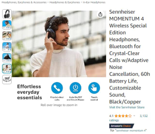 Enjoy Sennheiser MOMENTUM 4 wireless special edition headphones from Amazon for £249
