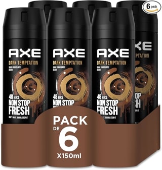 Pack 6 desodorantes Axe Dark Temptation 150 ml por 10,88€