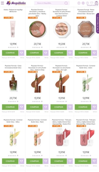-50% en la Segunda Unidad sección Rostro en Maquillalia.