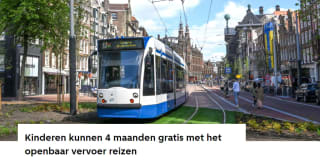 Gratis reizen met het OV in Amsterdam voor kinderen