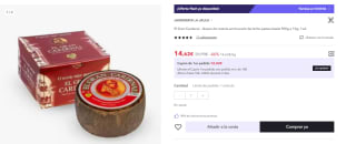 El Gran Cardenal - Queso de mezcla semicurado de leche pasteurizada 900g a 1Kg por 14.62€ (Cuenta Nueva 8.77€)