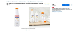 3x Gel de ducha protector bioma para piel normal sensible Lactovit 750 ml. por 5,90€