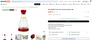 Tefal K3058112 Jarra Flow Friends de plástico, Rojo por 4,99€