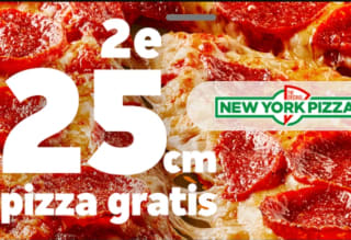 2e Pizza Gratis bij New York Pizza via Thuisbezorgd