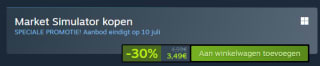 Market Simulator voor €3,49 via Steam
