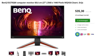 BenQ Mobiuz EX270QM 27" monitor voor €535,30