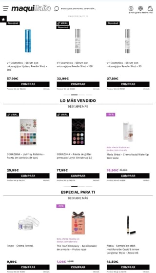 -12% de Descuento en Toda la Web Maquillalia.