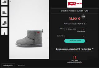 Levis Botines forrados por solo 15,90€
