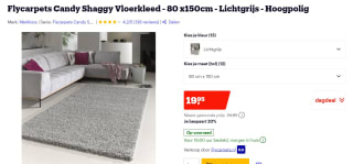 Diverse Hoogpolige vloerkleden 80x150 vanaf €12,95 bij Bol.com