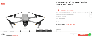 Kit Dron DJI Air 3 Fly More (DJI RC-N2) por $23,399 en Imports77