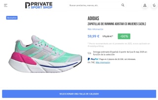 Zapatillas running para mujer Adidas Adistar CS por 59,99€