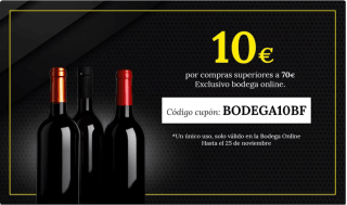 Black Friday Cupón 10€ Descuento bodega de Carrefour