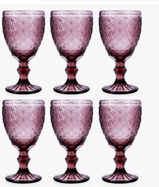 Set 6 Copas Vidrio 35cl marca Bidasoa Rose Moon por 9,59€