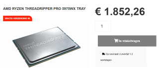 AMD Ryzen Threadripper Pro 5975WX Tray voor €1852,26 bij Caps
