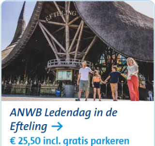 ANWB ticket Ledendagen in de Efteling voor €25,50 incl. parkeren op 30 november en zondag 1 december 2024