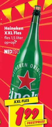 Heineken Magnum Fles 1,5L voor €1,99 bij de Nettorama
