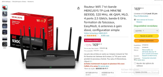 Routeur WiFi 7 tri-bande MERCUSYS TP-Link MR47BE BE9300 à 169,99€