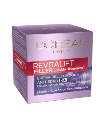 L'OREAL PARÍS Revitalift Filler crema de día anti-edad con Ácido Hialurónico por 6,65€.