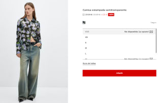 Camisa estampada semitransparente para Mujer por 4.99€