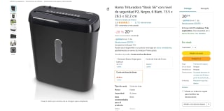 Hama Trituradora “Basic S6” con nivel de seguridad P2 de 8l por 20,99€