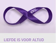 Gratis paars lintje te bestellen bij WKOF om te dragen op 4 februari, Wereld Kanker Dag