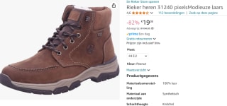 Rieker TEX 31240 heren schoenen voor €19,08 bij Amazon