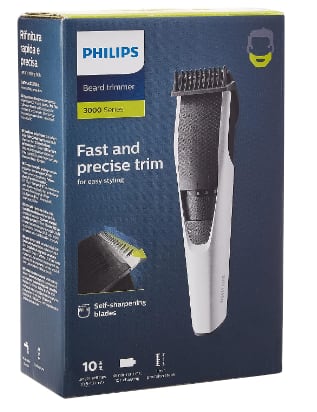 Philips Beardtrimmer Serie 3000 Barbero Recortadora de Barba por 15.30€
