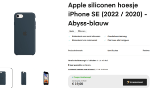 Apple siliconen hoesje iPhone SE (2022 / 2020) - Abyss-blauw voor €19 bij Amac