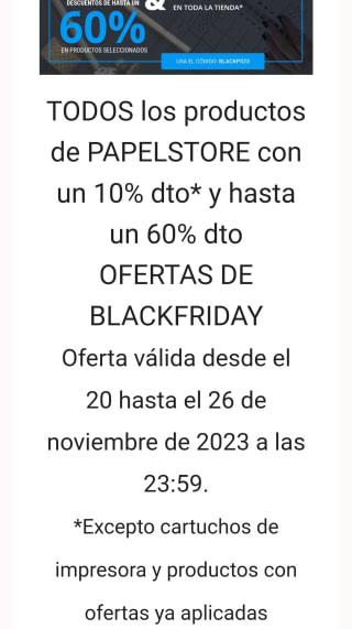 Hasta -60% y descuento extra de -10%