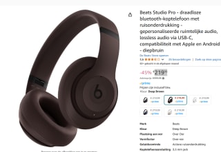 Beats Studio Pro Wireless-koptelefoon – Diepbruin voor €219,99 bij Amazon