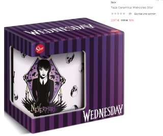 Taza Ceramica Miércoles Stor por 2.97€