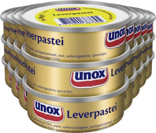 Unox Leverpastei blik - 72 x 56 g - voordeelverpakking voor €19,74 bij Bol.com