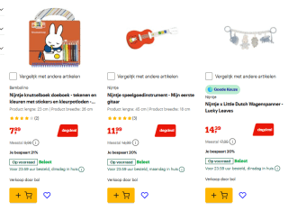 Tot 20% korting op Nijntje producten bij Bol
