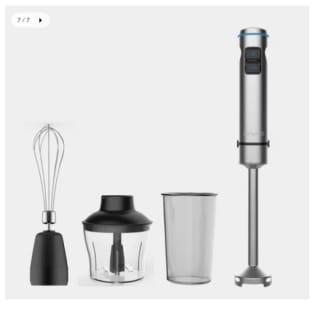 Batidora De Mano MyWave MWBTM-1500ACC Inox Pie Extra Largo 1500W con accesorios por 29.9€ (Cuenta Nueva 19.9€)