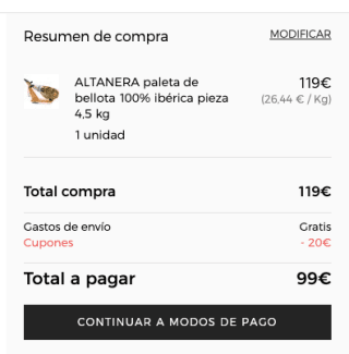 Paleta 100% ibérica de bellota Brida negra por solo 99€