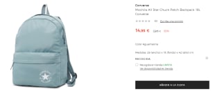 Mochila Converse All Star Chuck Patch Backpack 19L por 14.95€