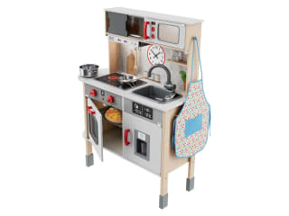 Playtive houten speelgoedkeuken met veel accessoires voor €49,99 in de Lidl webshop