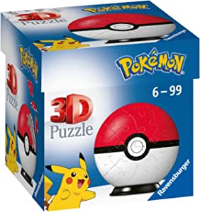 Puzzle3D, Pokémon Pokeball classic, 55 Piezas marca Ravesburger por 8,76€
