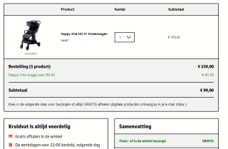 Happy One HO 01 Kinderwagen voor €99 bij Kruidvat