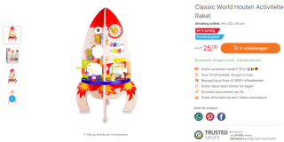 Classic World Houten Activiteiten Raket voor €25 bij Lobbes