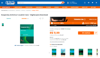 Kaspersky Antivirus 1 Usuário por 1 Ano - R$ 11,99