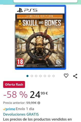 Skull & Bones PlayStation 5 por 24,99€.