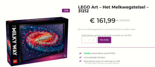 LEGO Art Het Melkwegstelsel (31212) voor €161,99 bij Brickfever