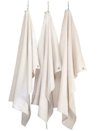 12-delige Walra Keuken- en Theedoekenset Block & Lines voor €19,95 bij Ibood