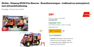 Dickie Unimog U530 brandweerauto voor €29,95 bij Bol