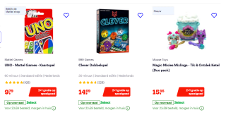 2+1 Gratis Op Klein Speelgoed bij Bol.com
